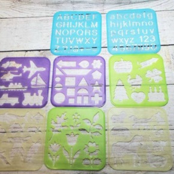 Vintage 8pc Tupperware stencil set - Picture 2 of 2